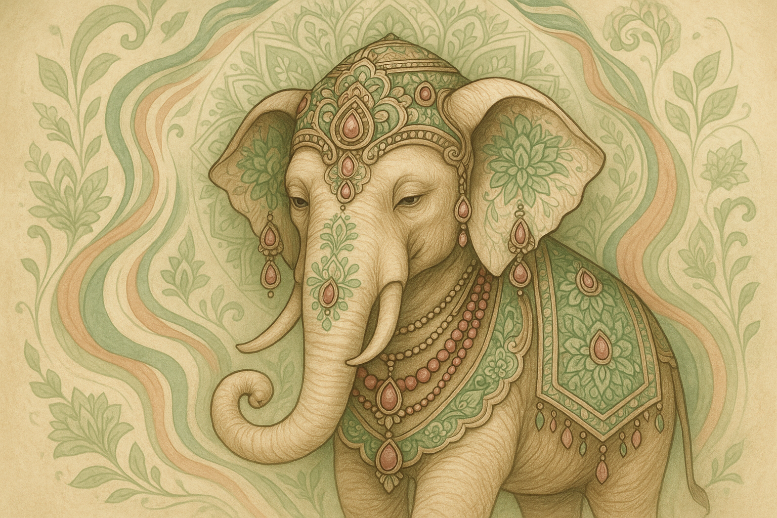Flora-themed Elephant
